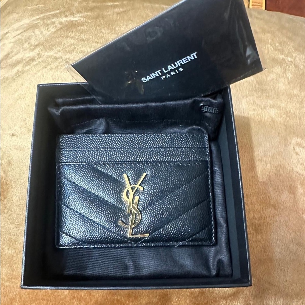 YSL YVES SAINT LAURENT CASSANDRE MATELASSÉ CARD CASE HOLDER